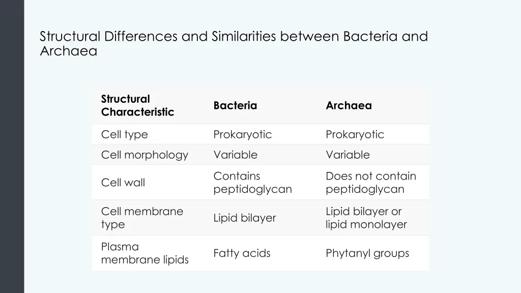 structural differences and similarities between