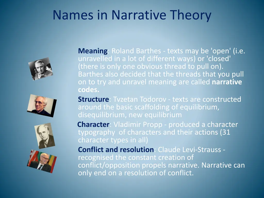 names in narrative theory