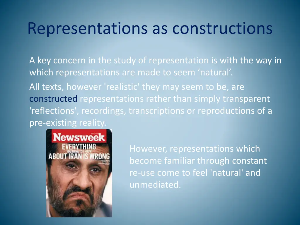 representations as constructions