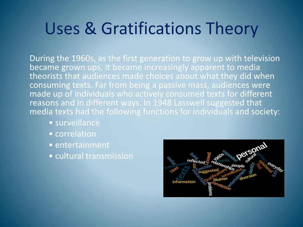 uses gratifications theory