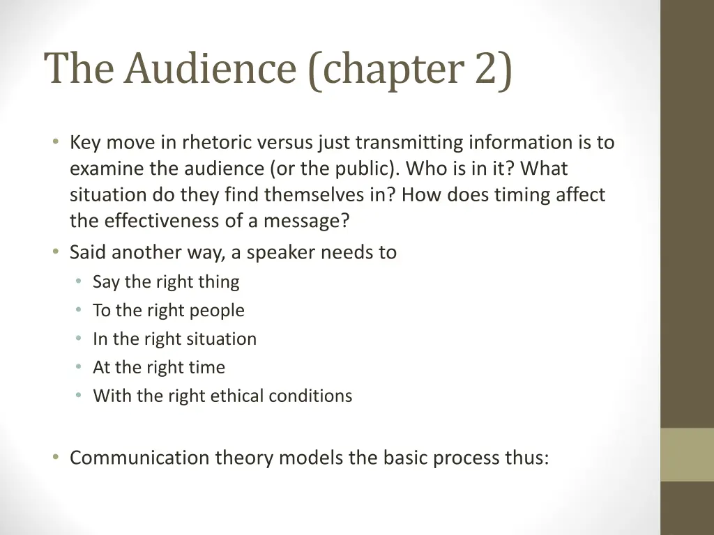 the audience chapter 2