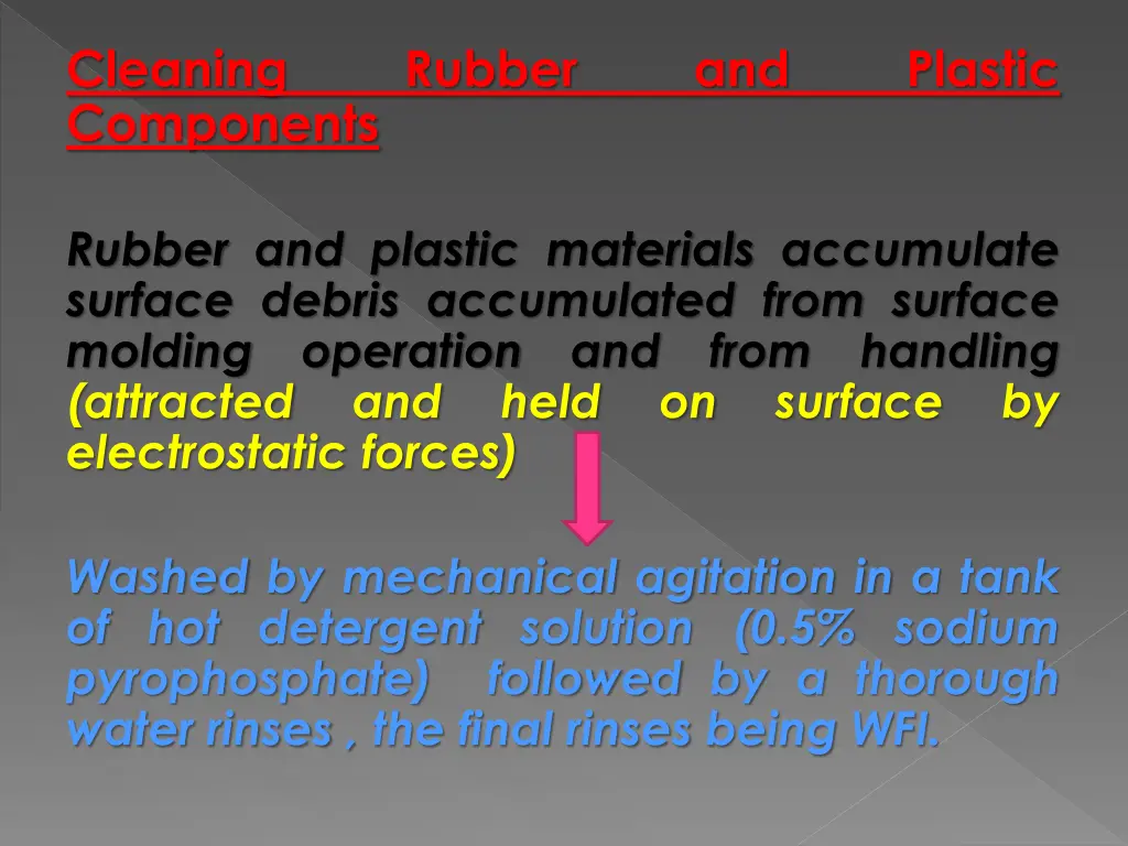 cleaning components