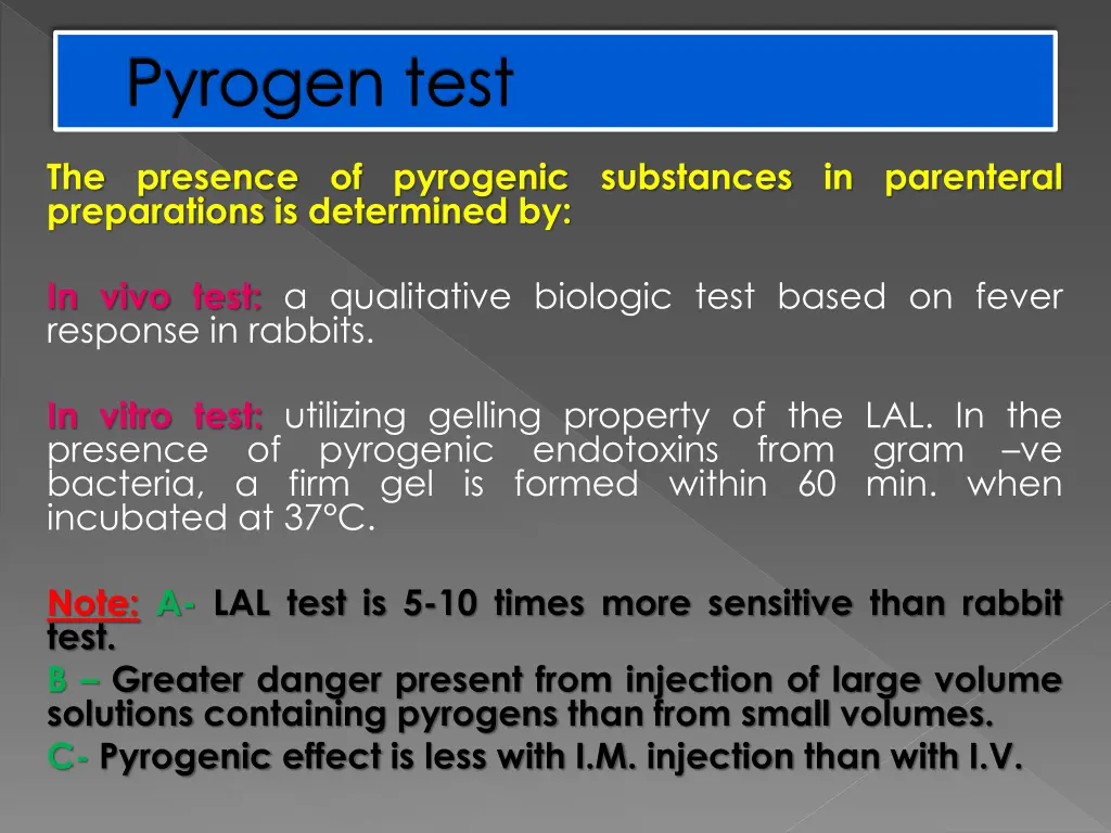 pyrogen test