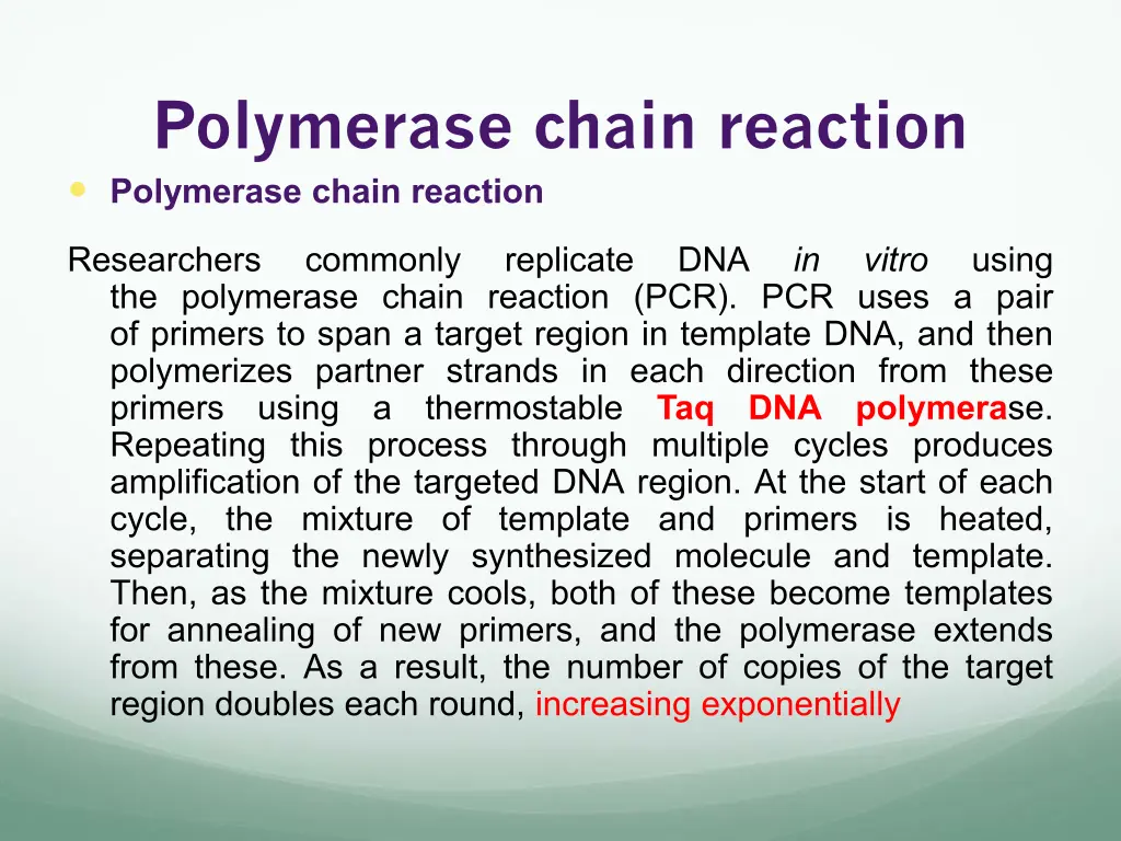 polymerase chain reaction polymerase chain