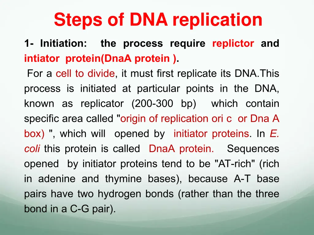 steps of dna replication