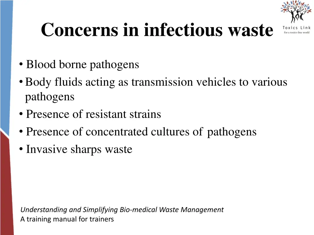 concerns in infectious waste