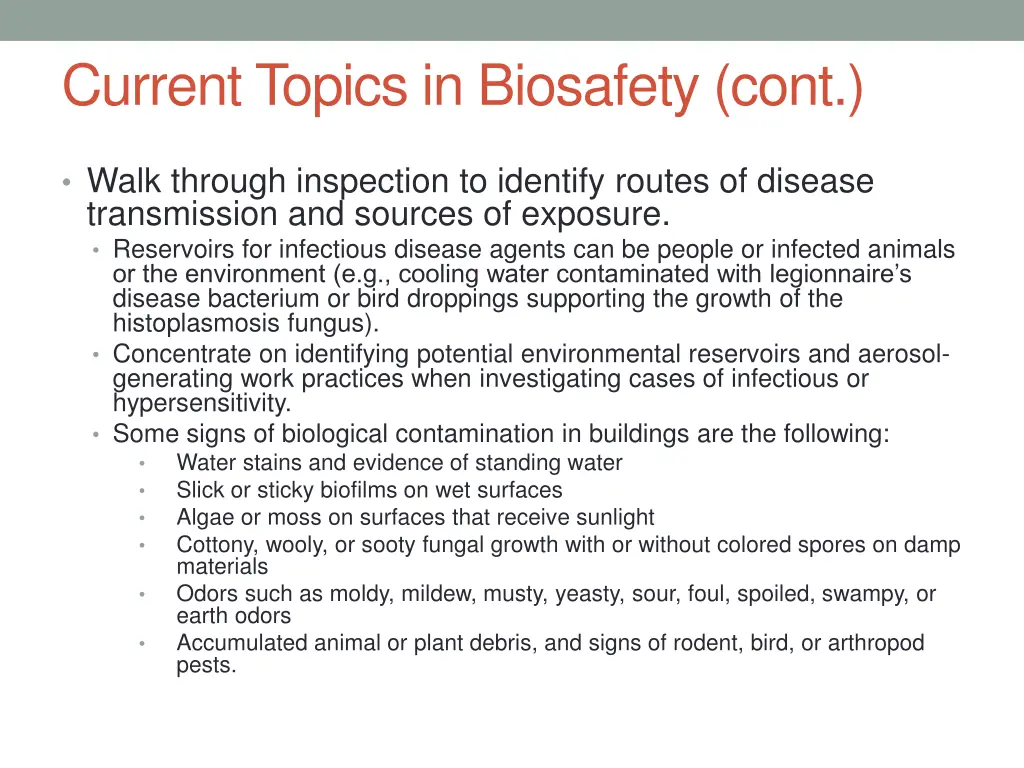 current topics in biosafety cont 5