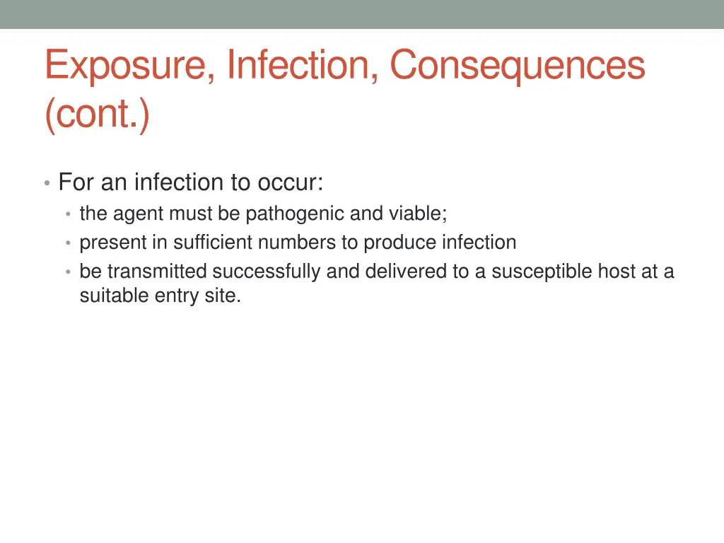 exposure infection consequences cont 3