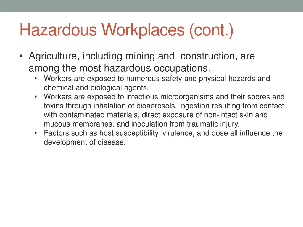 hazardous workplaces cont 1