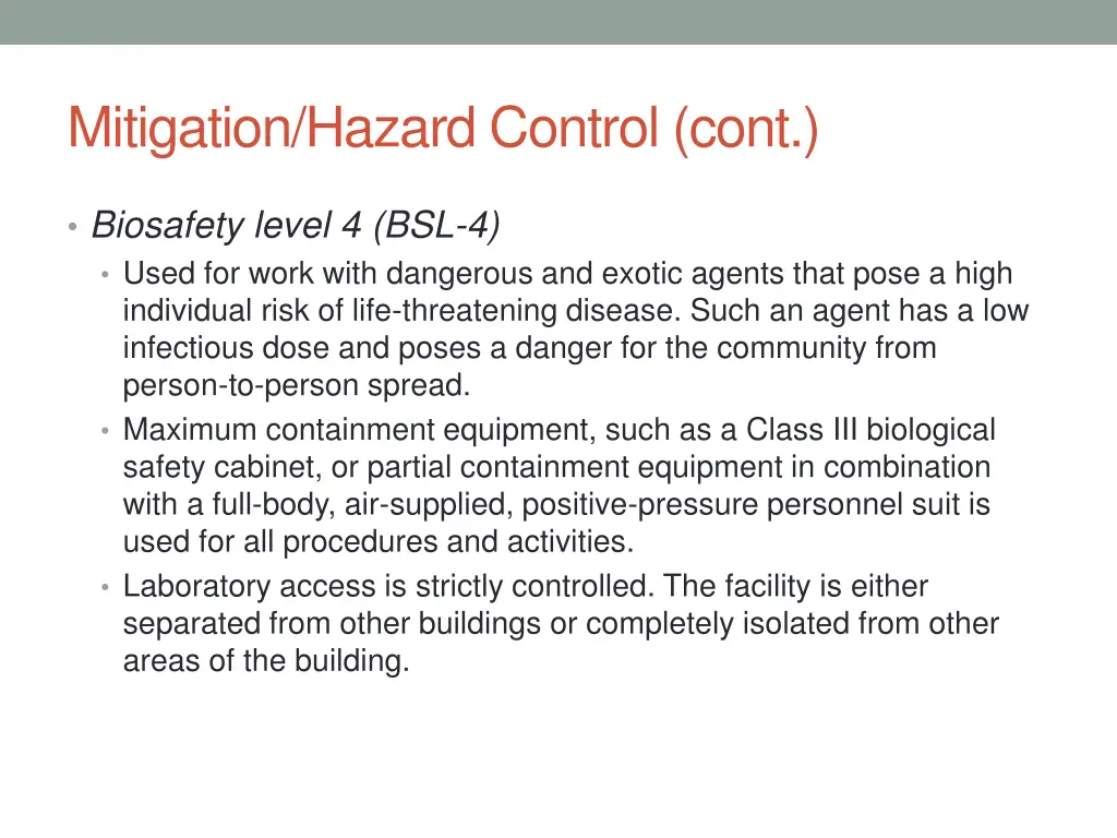 mitigation hazard control cont 3