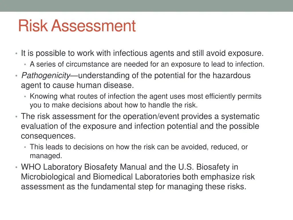 risk assessment