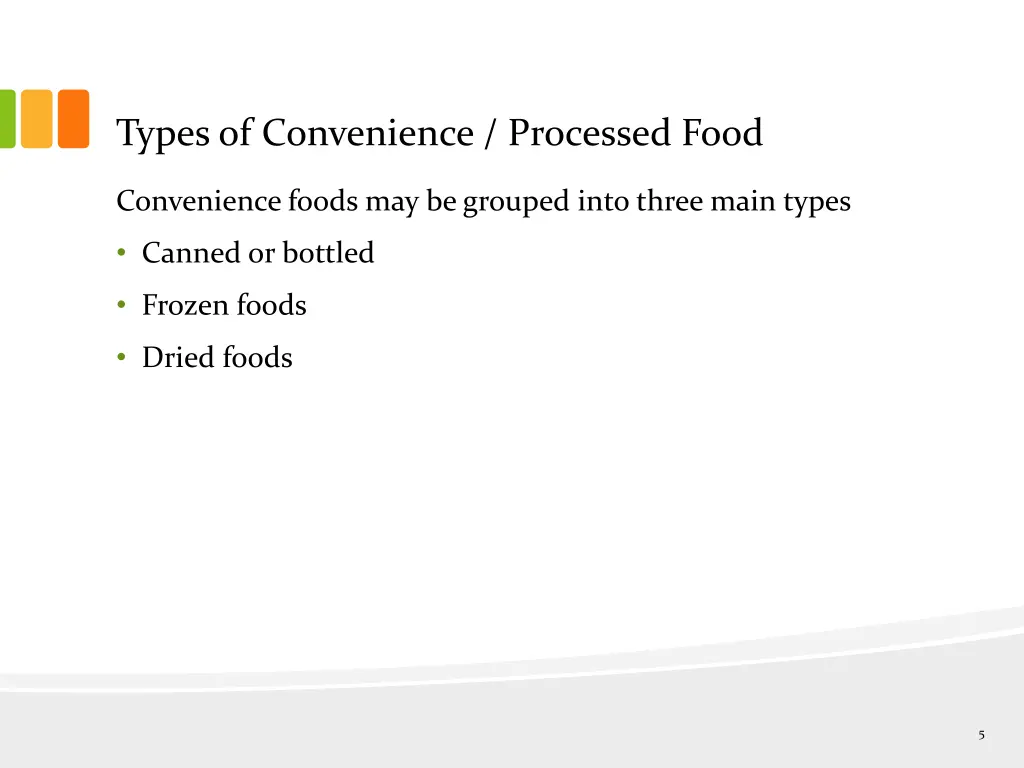 types of convenience processed food 2