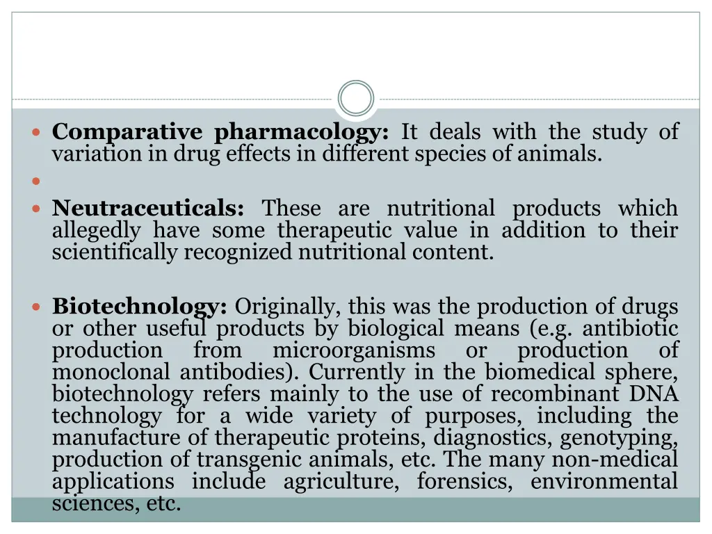 comparative pharmacology it deals with the study