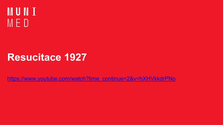 resucitace 1927