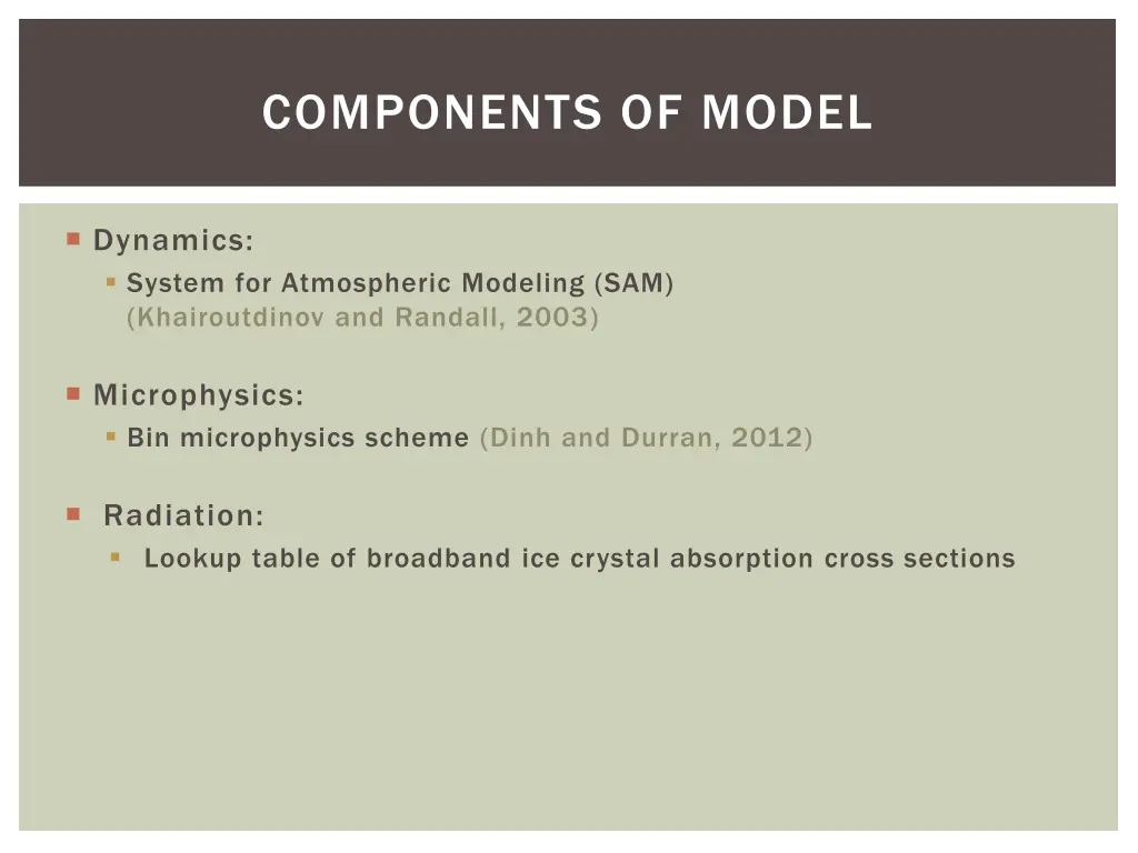 components of model