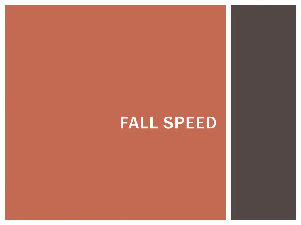 fall speed