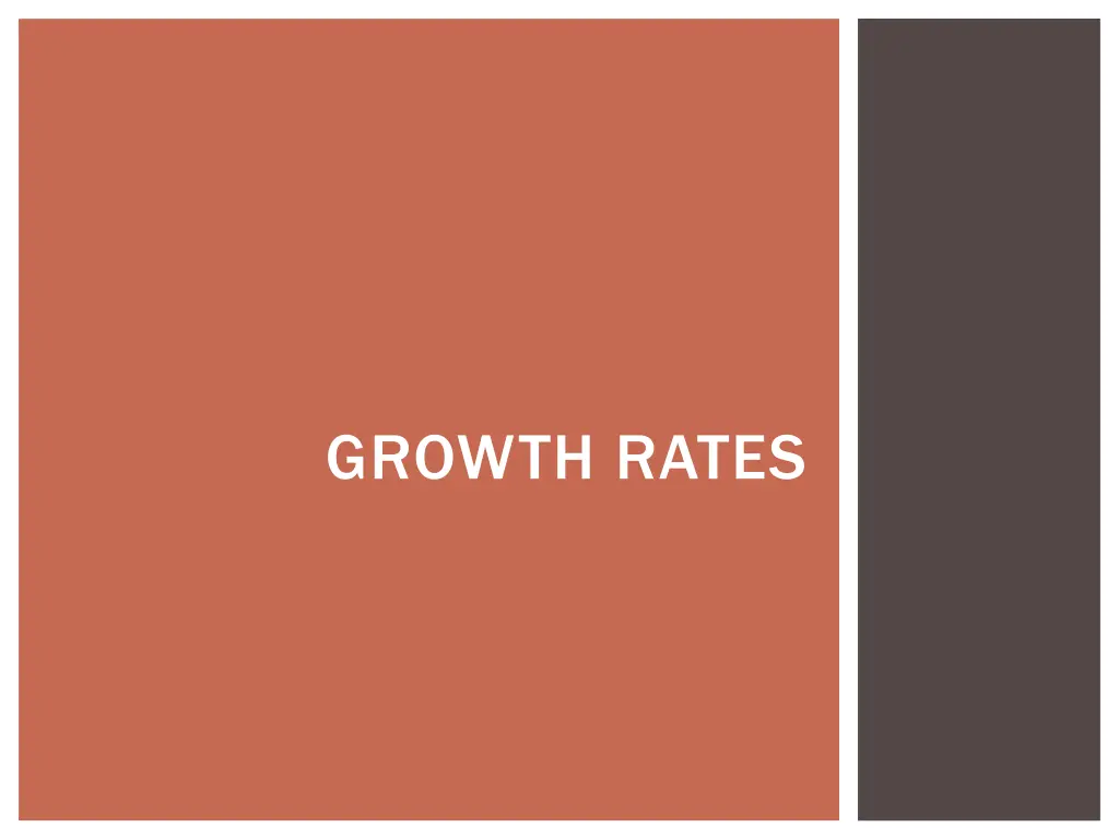 growth rates