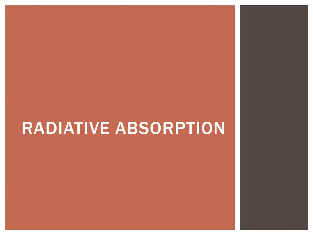 radiative absorption