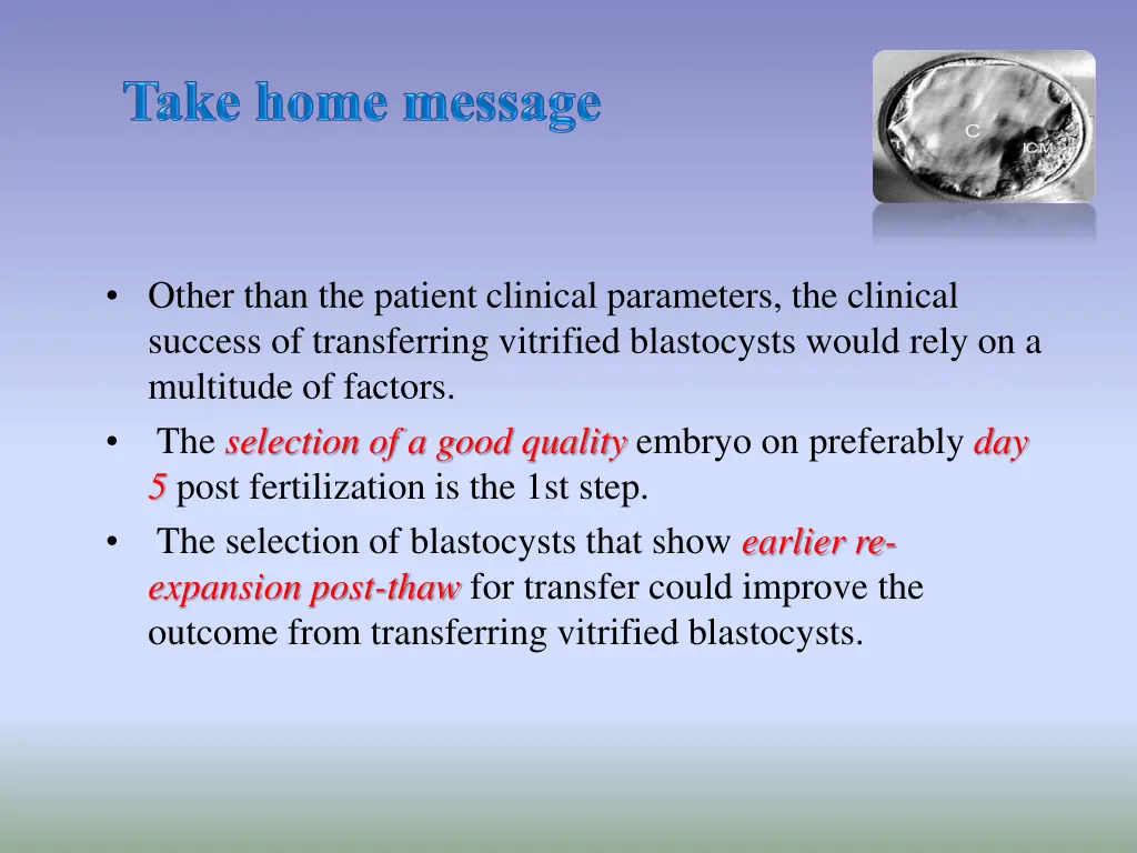 other than the patient clinical parameters