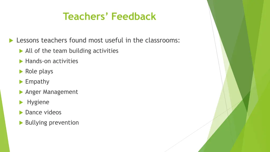 teachers feedback