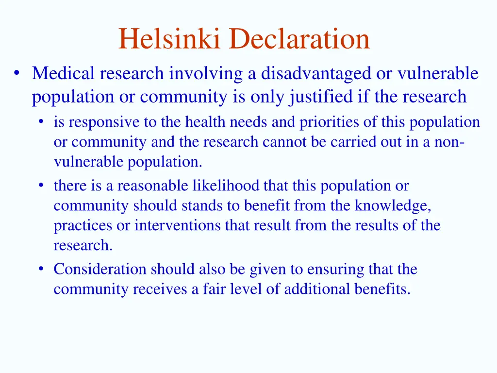 helsinki declaration medical research involving