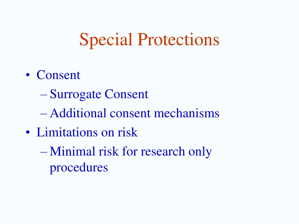 special protections 1