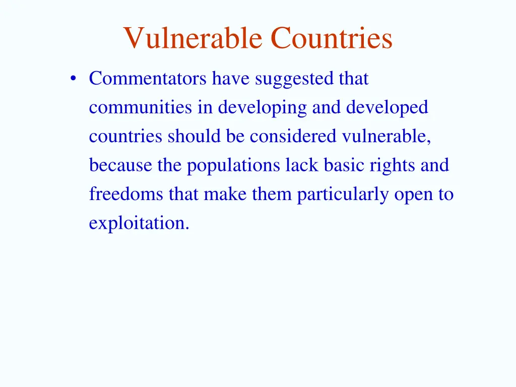 vulnerable countries