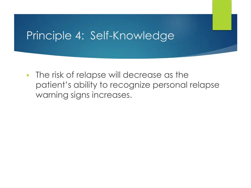 principle 4 self knowledge