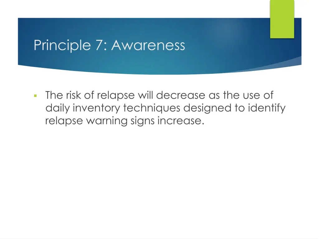 principle 7 awareness