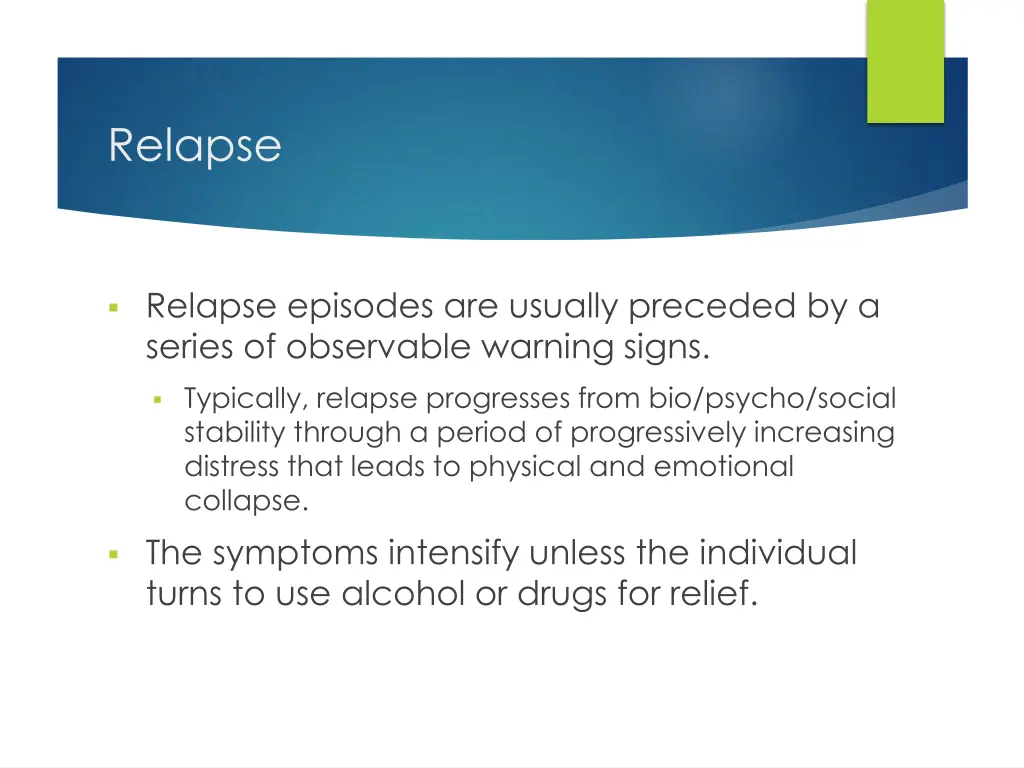 relapse