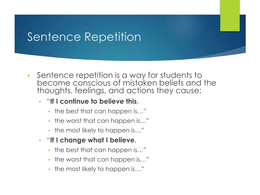 sentence repetition