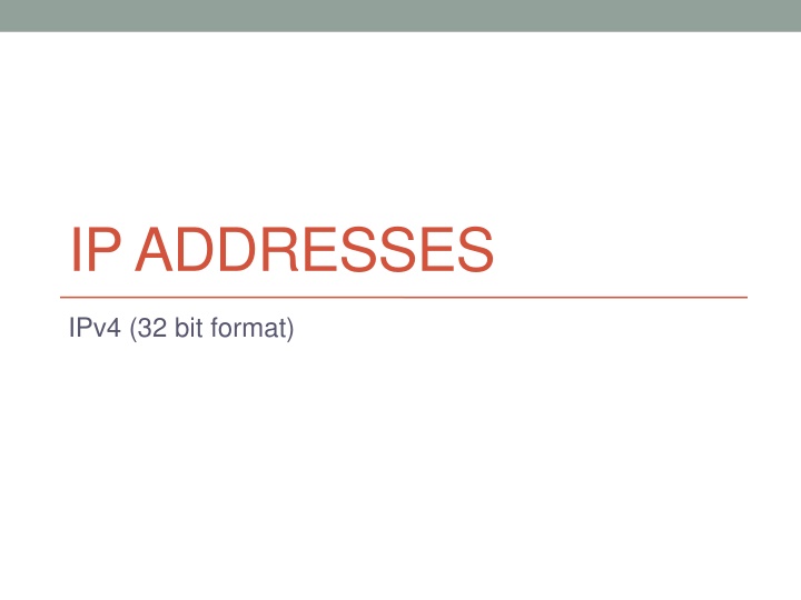 ip addresses