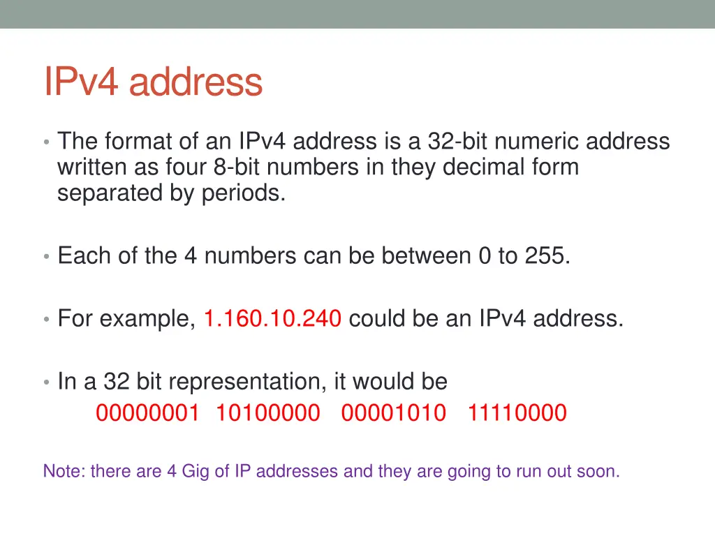 ipv4 address