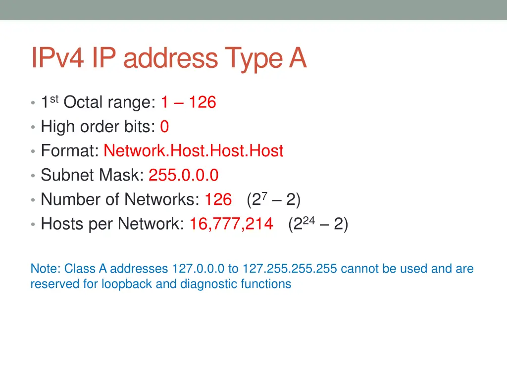 ipv4 ip address type a