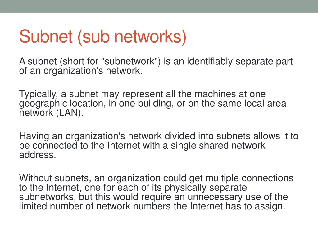 subnet sub networks