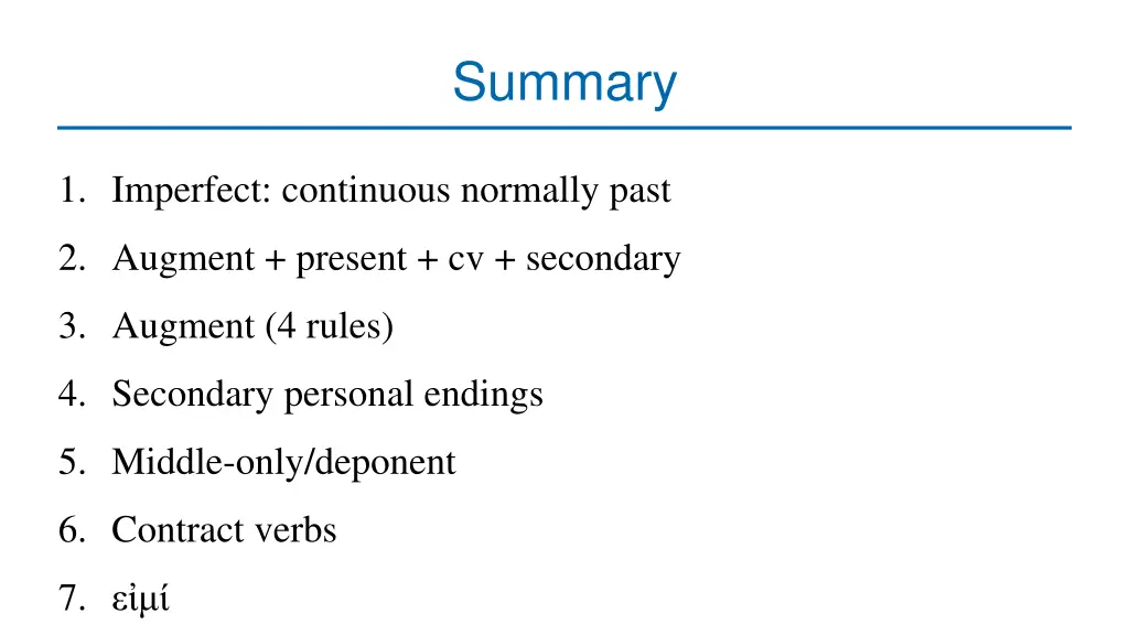 summary