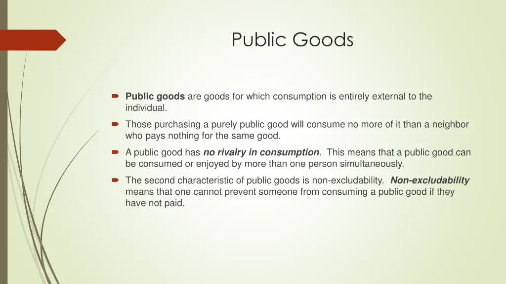 public goods