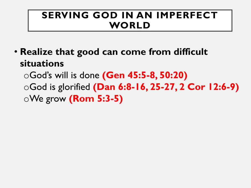 serving god in an imperfect world 2