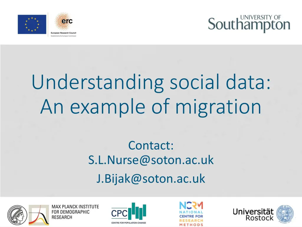 understanding social data an example of migration 1