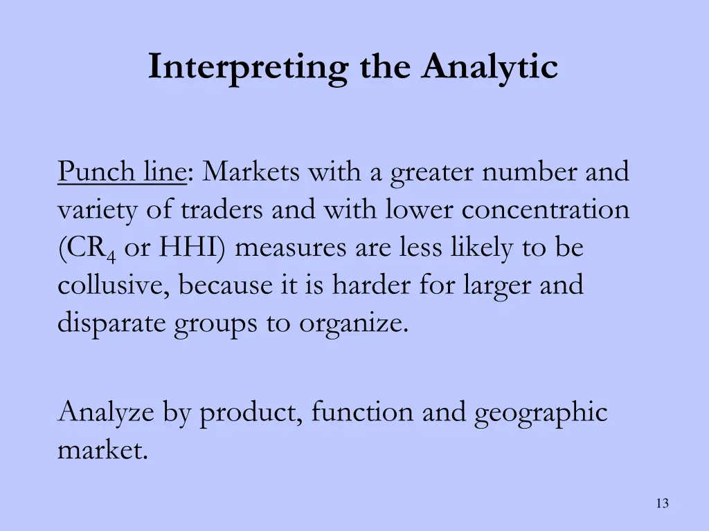 interpreting the analytic