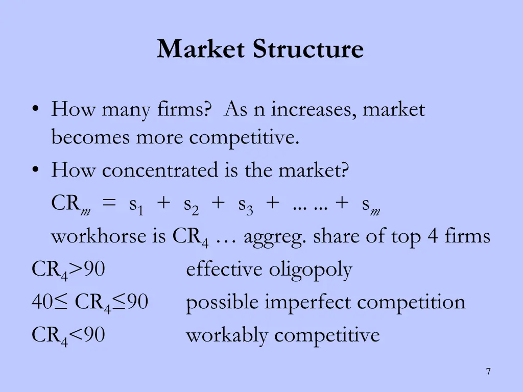 market structure