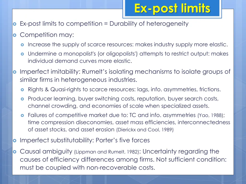 ex post limits