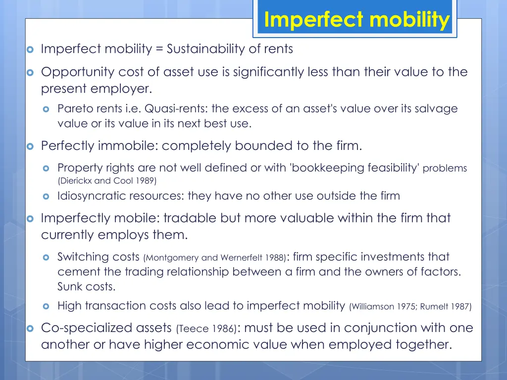 imperfect mobility