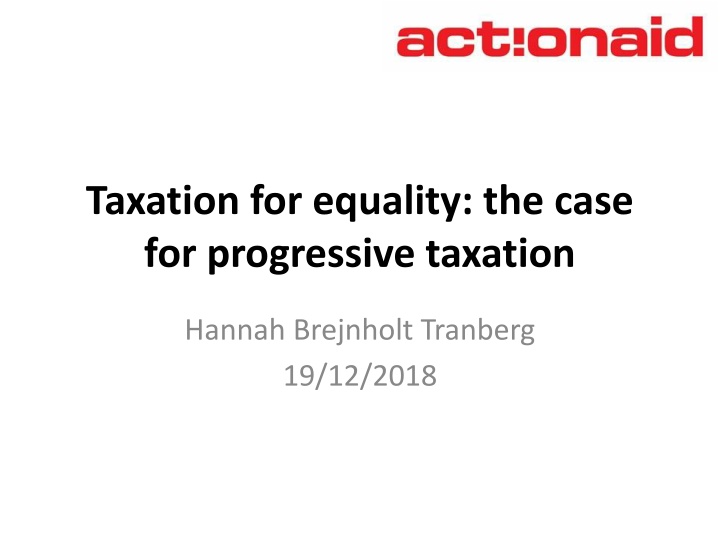 taxation for equality the case for progressive