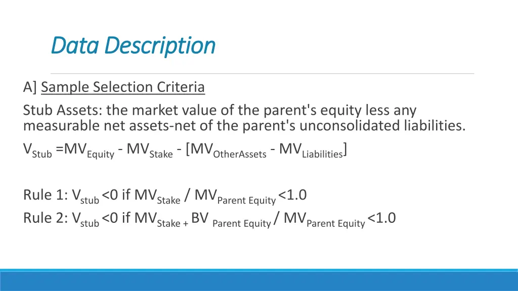 data description data description