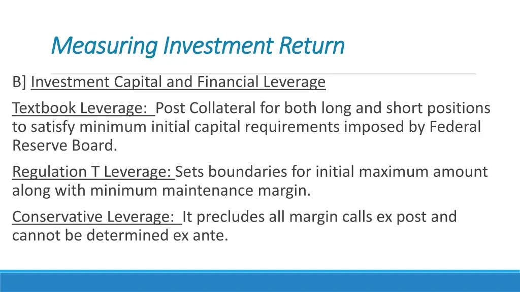 measuring investment return measuring investment 1