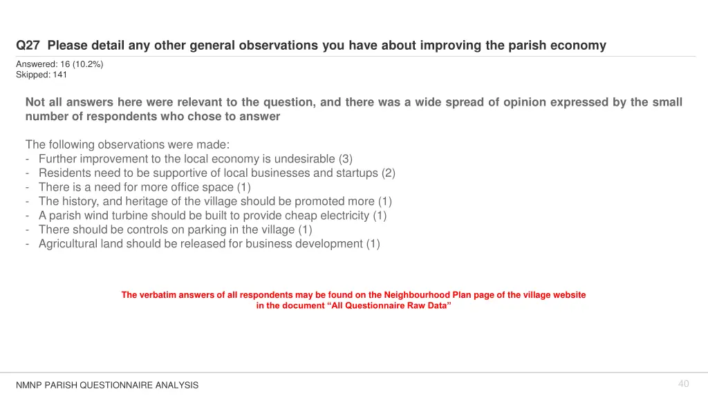 q27 please detail any other general observations