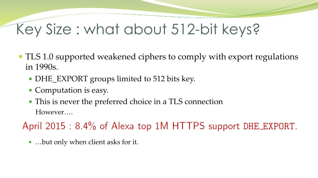 key size what about 512 bit keys