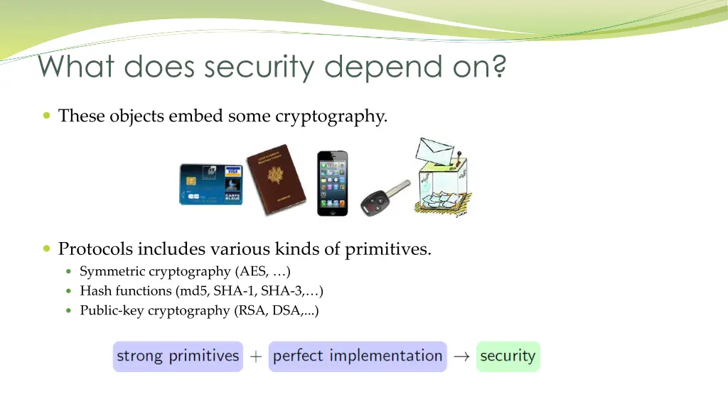 what does security depend on