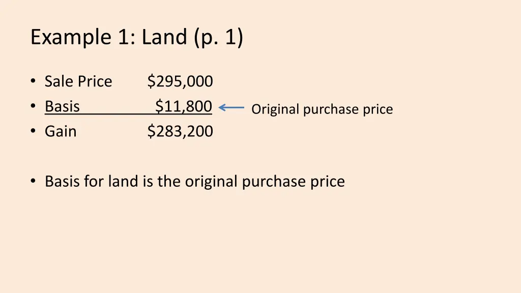 example 1 land p 1